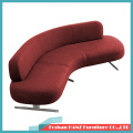 Modern Arc Fabric Velvet Fabric Reception Lounge Sofa